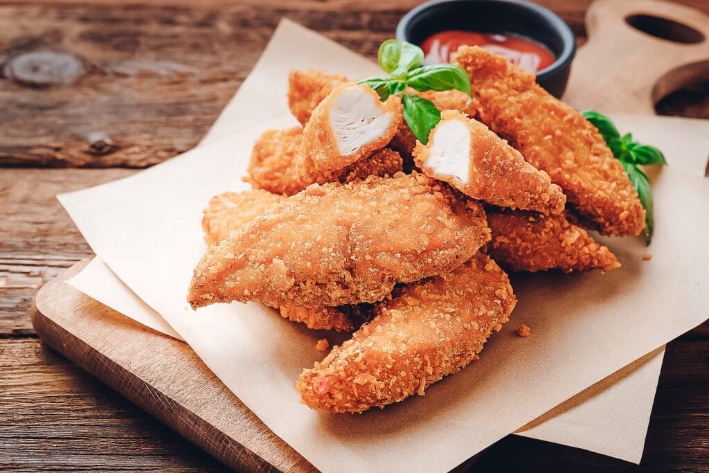 Panaden - dieses Bild zeigt panierte Chicken Nuggets